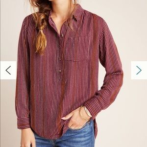 Anthropologie Isadora Button-back Tunic